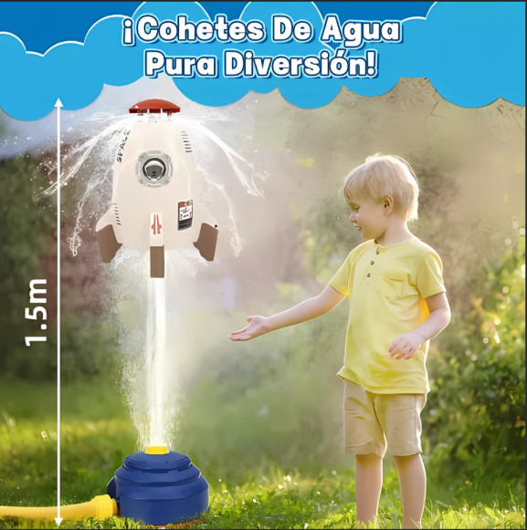 🚀💦 Cohete Rociador de Agua para Niños 💦🚀